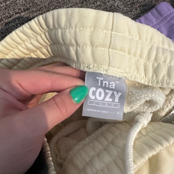 TNA Yellow & Purple Sweatpants Size Small - Picture 2 of 3